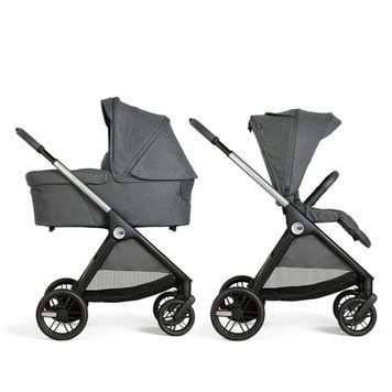 Коляска 2в1 Chicco Bellagio Dark Grey механізм складання One Touch, реверсивний прогулянковий блок, амортизація