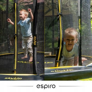 Батут дитячий ESPIRO SKY UP 244 см чорно-зелений металева рама з оцинкованих сталевих труб, сітка