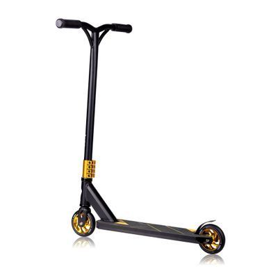 Двоколісний дитячий самокат Lionelo Whizz Black Carbon Yellow
