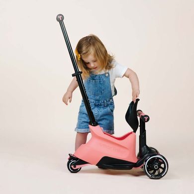 Самокат-трансформер для детей 4в1 smarTrike Xtend Ride-on Teal с родительской ручкой, большие колеса со светодиодной подсветкой, система Xtend