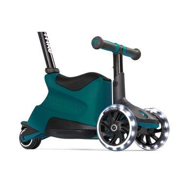 Самокат-трансформер для детей 4в1 smarTrike Xtend Ride-on Teal с родительской ручкой, большие колеса со светодиодной подсветкой, система Xtend
