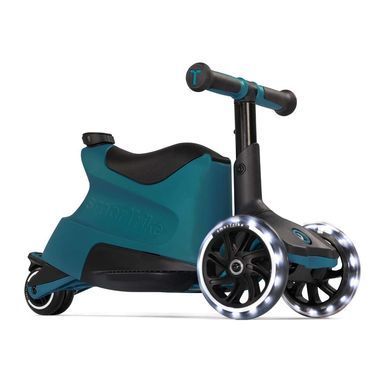Самокат-трансформер для детей 4в1 smarTrike Xtend Ride-on Teal с родительской ручкой, большие колеса со светодиодной подсветкой, система Xtend