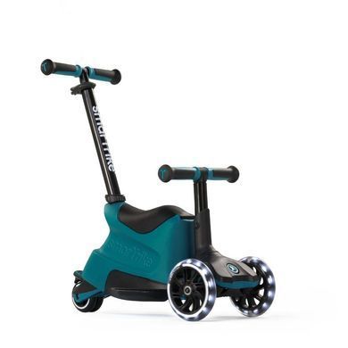 Самокат-трансформер для детей 4в1 smarTrike Xtend Ride-on Teal с родительской ручкой, большие колеса со светодиодной подсветкой, система Xtend
