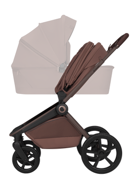 Коляска 3в1 Lionelo FREYA BROWN CHOCOLATE просторе сидіння зі спинкою XXL, матрац AiryDots, люлька складається разом з шасі