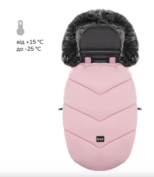 Зимний конверт для новорожденных в коляске Bair Iceberg dusty pink 2025