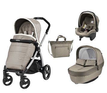 Универсальная коляска 3в1 Peg-Perego Book Plus Elite Cream, кремовая (шасси ICBO0000NL65, мод.наб IPMS170035TG36DX36, сид ISPV300062PL66LD36)