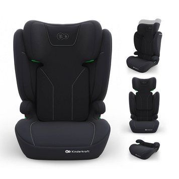 Автокрісло Kinderkraft i-Spark 2 Plus i-Size Black (KCISPA02BLKPL00) з функцією бустер, 10 положень підголівника, система SPS і H-GUARD