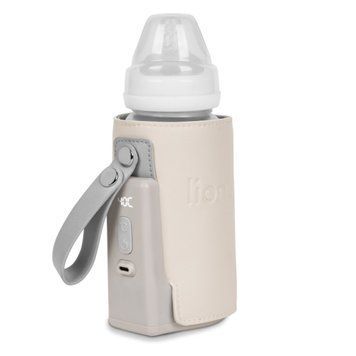 Підігрівач для дитячої пляшечки Lionelo THERMUP GO PLUS BEIGE SAND 5 режимів температури, блок живлення USB-C, компактний, захист від перегріву