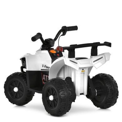 Детский электрический квадроцикл Bambi Racer M 6378EL-1 белый передние фары со светом, MP3, Bluetooth, колеса EVA