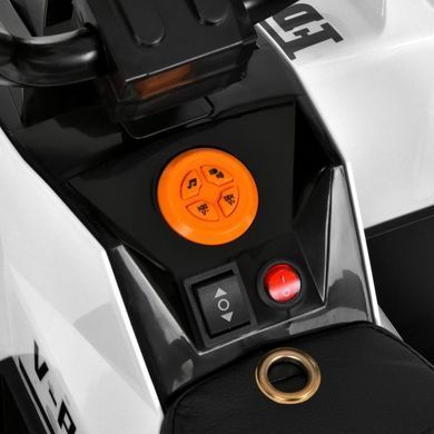 Детский электрический квадроцикл Bambi Racer M 6378EL-1 белый передние фары со светом, MP3, Bluetooth, колеса EVA