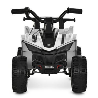 Детский электрический квадроцикл Bambi Racer M 6378EL-1 белый передние фары со светом, MP3, Bluetooth, колеса EVA
