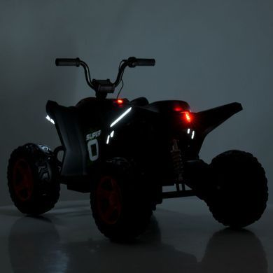 Дитячий квадроцикл на акумуляторі Bambi Racer M 6283EL-5 чорно-зелений передні та задні фари зі світлом, 2 мотори, педаль-гальмо