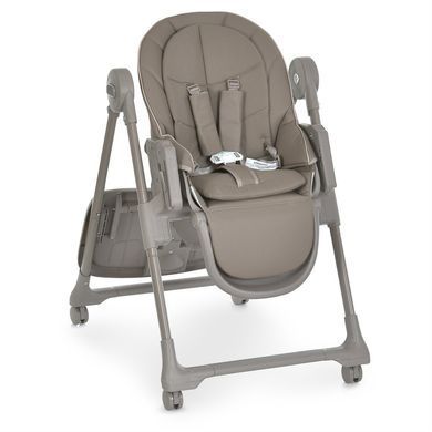 Стільчик для годування El Camino CRYSTAL ME 1037 Nude Taupe з регулюванням спинки та підніжки, екошкіра