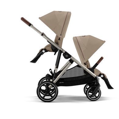 Универсальная коляска 2 в 1 для двойни или погоды Cybex Gazelle S TPE Almond Beige 2025