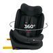 Автокрісло Kinderkraft i-Grow 2 Plus i-Size Black (KCIGRO02BLKPL00) з поворотною базою EASY SPIN 360&deg;, вкладиш для новонародженого, система AIR FLOW