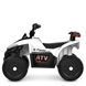 Детский электрический квадроцикл Bambi Racer M 6378EL-1 белый передние фары со светом, MP3, Bluetooth, колеса EVA