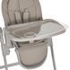 Стільчик для годування El Camino CRYSTAL ME 1037 Nude Taupe з регулюванням спинки та підніжки, екошкіра