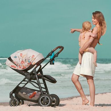 Прогулочная коляска Kinderkraft All Road Bird (KKWALROBIR0000) 5 уровней ручки, Click & Fold, реверсивная установка