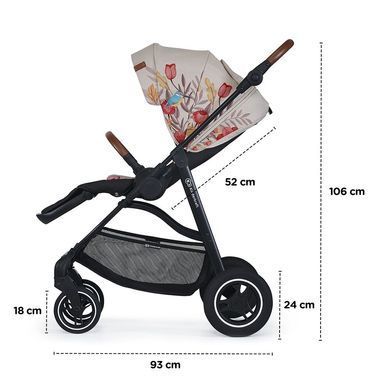 Прогулочная коляска Kinderkraft All Road Bird (KKWALROBIR0000) 5 уровней ручки, Click & Fold, реверсивная установка