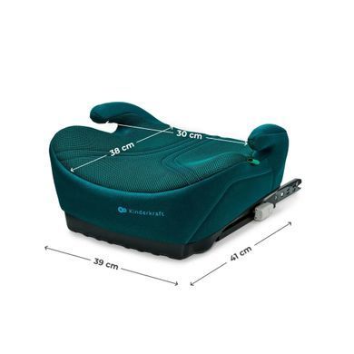 Автокрісло-бустер Kinderkraft i-Boost 2 Pro Green (KCIBOO02GREPR00) від 6 до 12 років (125 - 150 см), кріплення ISOFIX