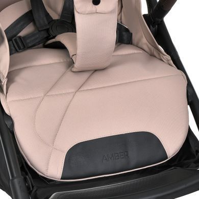 Прогулочная коляска El Camino AMBER ME 1227 Nougat Beige непробиваемые PU-колеса, ремень от сползания, регулируемая родительская ручка