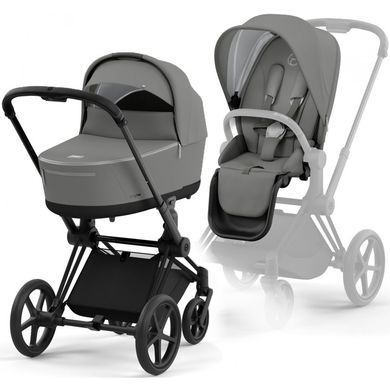 Універсальна коляска 2 в 1 Cybex Priam 4.0 Mirage Grey шасі Matt Black