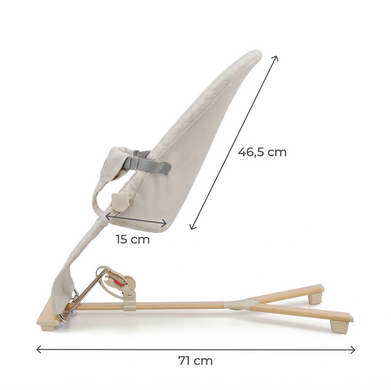 Шезлонг-гойдалка Kinderkraft Mimi Beige Wood (KBMIMI00WOD0000)