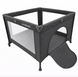Детский квадратный манеж VELANO Cubo dark grey с 2 колесами и боковым входом на молнии