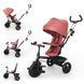 Триколісний велосипед 6в1 Kinderkraft Aston 2 Plus Pink (KRASTO02PNKPL00) спинка з обертом на 360 і регулюванням нахилу, батьківська ручка, вентиляція AIR FLOW
