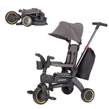Дитячий триколісний велосипед TILLY COMBI T-392 GREY