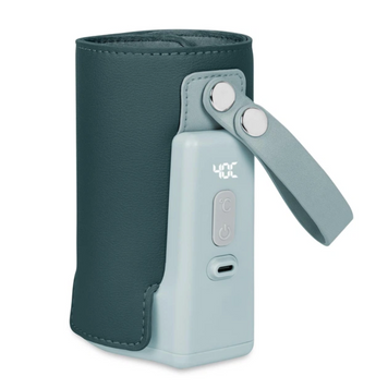 Підігрівач для дитячої пляшечки Lionelo THERMUP GO PLUS GREEN GRAPHITE 5 режимів температури, блок живлення USB-C, компактний, захист від перегріву