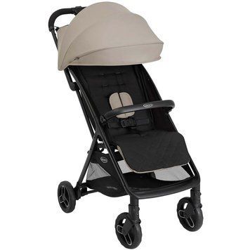 Прогулянкова коляска Graco Myavo бежева легка вага, автоматичне складання, знімний бампер