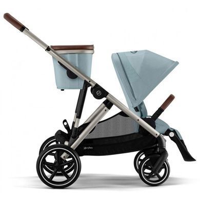 Прогулянкова коляска Cybex Gazelle S TPE Stormy Blue для новонароджених, 20 конфігурацій