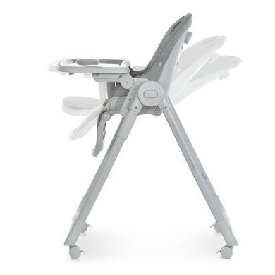 Стільчик для годування El Camino CRYSTAL ME 1037 Nude Gray з регулюванням спинки та підніжки, екошкіра