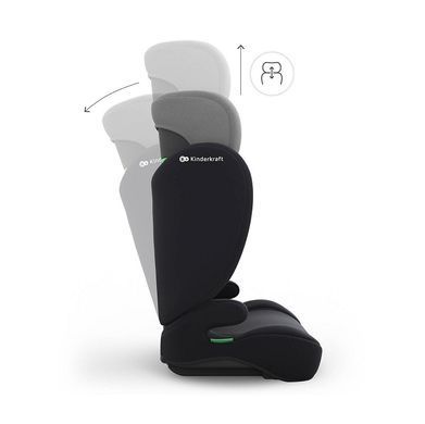 Автокрісло Kinderkraft i-Spark 2 Plus i-Size Grey (KCISPA02GRYPL00) з функцією бустер, 10 положень підголівника, система SPS і H-GUARD