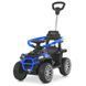 Дитячий електричний квадроцикл Bambi Racer M 6300EBLR-4 синій з батьківською ручкою, пульт дистанційного керування, колеса EVA