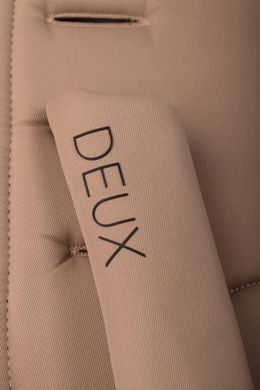 Прогулянкова коляска для двійні Cavoe Deux Mocca з автоматичним складанням, компактні розміри, амортизація на всіх колесах