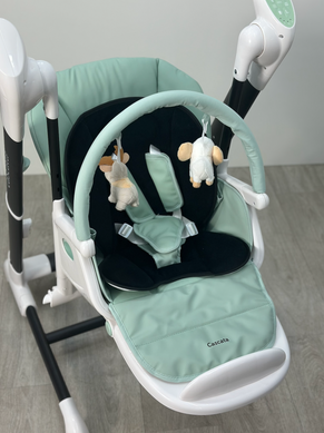 Стільчик-гойдалка 3в1 Carrello Cascata CRL-10303/1 Tropical Green (з сенсорною панеллю)