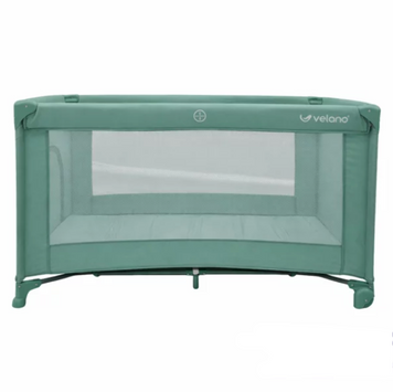 Манеж детский VELANO Flexi mint сетчатые боковины, вход на молнии, 2 колеса