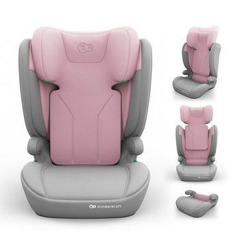 Автокрісло Kinderkraft i-Spark 2 Plus i-Size Pink (KCISPA02PNKPL00) з функцією бустер, 10 положень підголівника, система SPS і H-GUARD