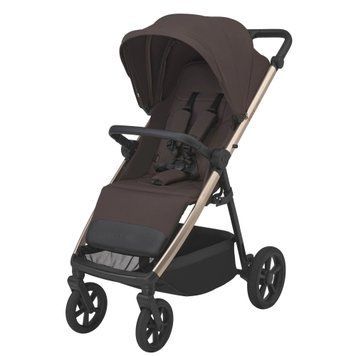 Прогулянкова коляска Espiro Pearl 108 Brown Pearl з компактним складанням, гелеві великі колеса 2026