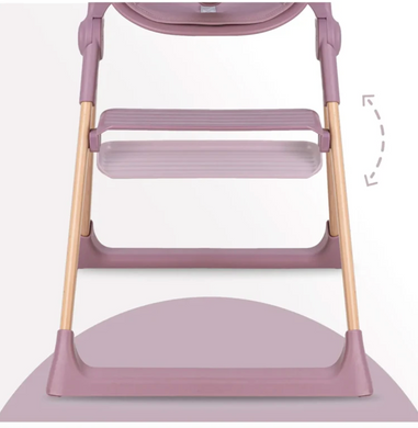 Стільчик для годування MoMi KALA Pink сидіння з еко-шкіри, 2 положення для підставки для ніг і підноса, компактне складання