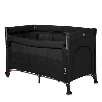 Ліжечко-манеж дитяче 3в1 Lionelo ELLEN BLACK CARBON