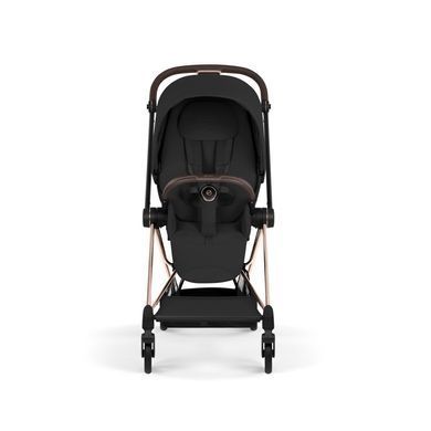 Текстиль для прогулочного блока Cybex Mios Style Collection Sepia Black с регулируемым капюшоном XXL, вентиляция спинки, ремни безопасности One Pull