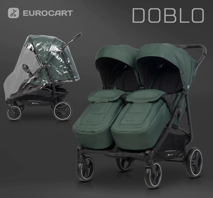 Прогулянкова коляска для двійні Euro-Cart Doblo 2024 Jungle