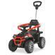 Дитячий електричний квадроцикл Bambi Racer  M 6300EBLR-3 червоний з батьківською ручкою, пульт дистанційного керування, колеса EVA