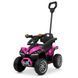 Дитячий електричний квадроцикл-толокар 3в1 Bambi Racer M 6427EBLR-8 рожевий з батьківською ручкою, передні фари зі світлом, пульт дистанційного керування