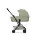 Прогулочная коляска Cybex Coya Style Sage Green Matt Black Frame в самолет, стандарт ручной клади IATA, ультракомпактная
