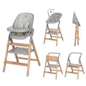 Стільчик для годування та шезлонг 3в1 Carrello Ergo CRL-16701 Nordic Grey