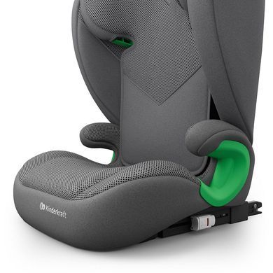 Автокрісло Kinderkraft Junior Fix 2 Plus i-Size Black (KCJUFI20GRYPL0N) з оббивкою AIR FLOW, кріплення ISOFIX, бічний захист SPS, H-GUARD